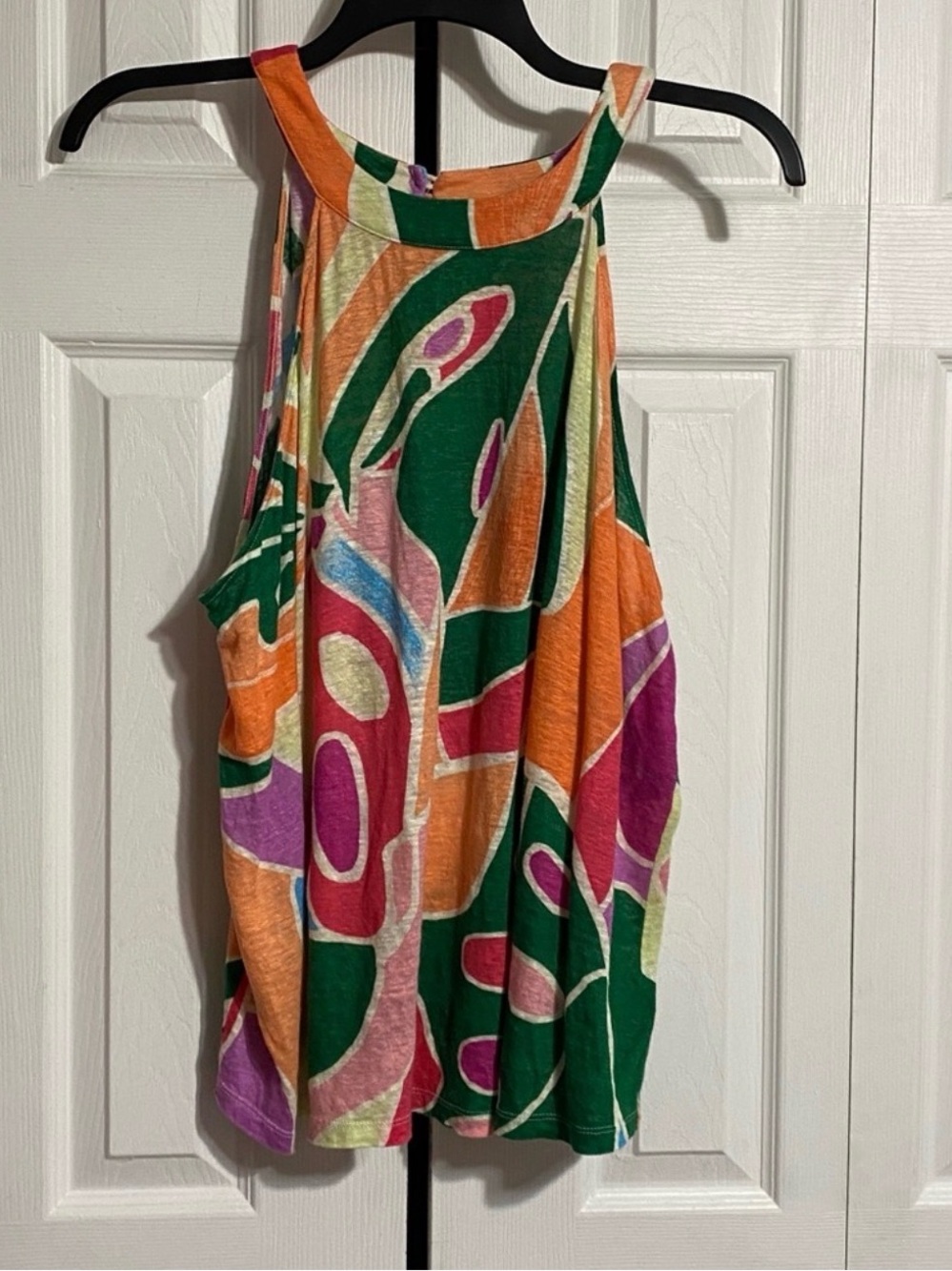 Christian Siriano Linen Multicolor Sleeveless knit lightweight Top shirt Size 2X